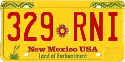 NM license plate 329RNI