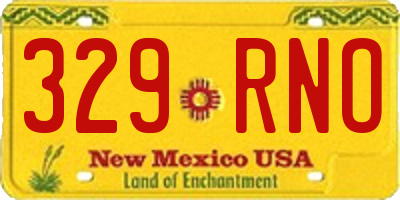 NM license plate 329RNO