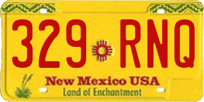 NM license plate 329RNQ