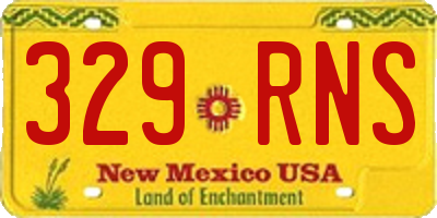 NM license plate 329RNS