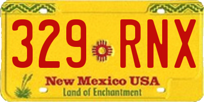 NM license plate 329RNX