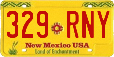 NM license plate 329RNY