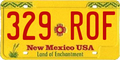 NM license plate 329ROF