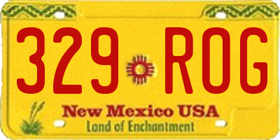 NM license plate 329ROG