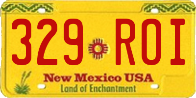NM license plate 329ROI