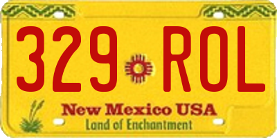 NM license plate 329ROL