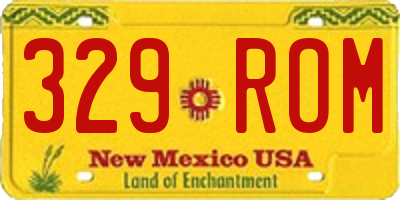 NM license plate 329ROM