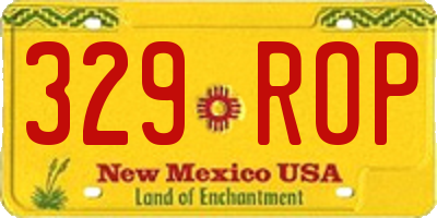 NM license plate 329ROP