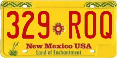 NM license plate 329ROQ