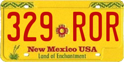 NM license plate 329ROR