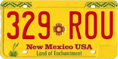 NM license plate 329ROU