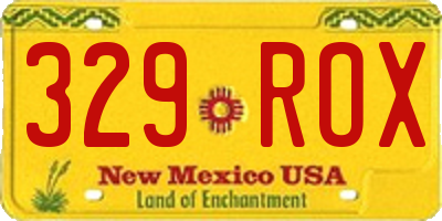 NM license plate 329ROX