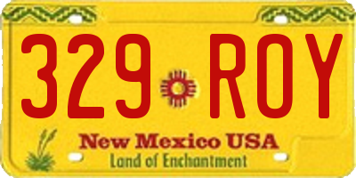 NM license plate 329ROY
