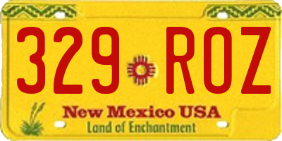 NM license plate 329ROZ