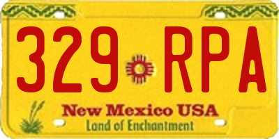 NM license plate 329RPA
