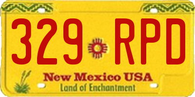 NM license plate 329RPD
