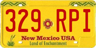 NM license plate 329RPI