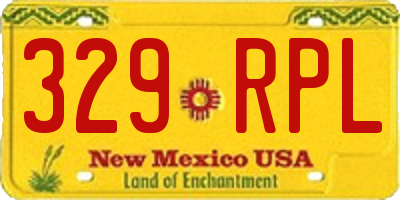 NM license plate 329RPL