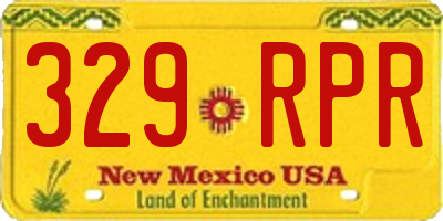 NM license plate 329RPR