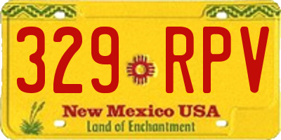NM license plate 329RPV
