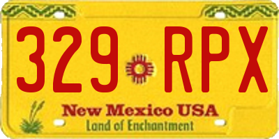 NM license plate 329RPX
