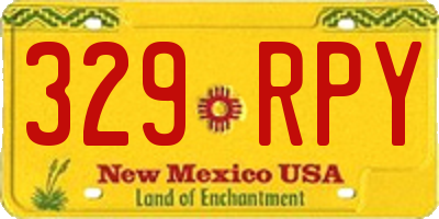 NM license plate 329RPY