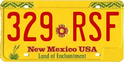 NM license plate 329RSF