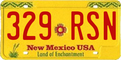 NM license plate 329RSN