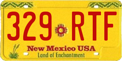 NM license plate 329RTF
