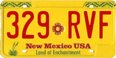 NM license plate 329RVF