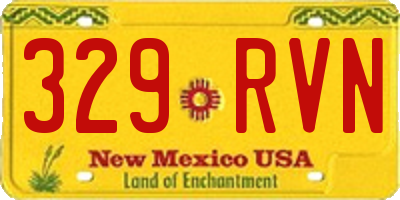 NM license plate 329RVN