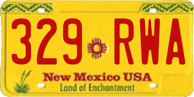 NM license plate 329RWA