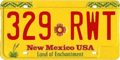 NM license plate 329RWT