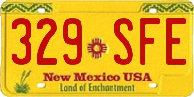 NM license plate 329SFE