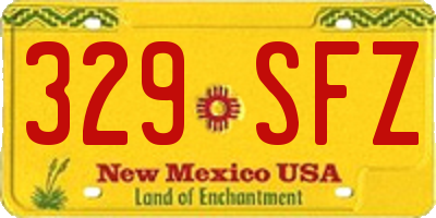 NM license plate 329SFZ