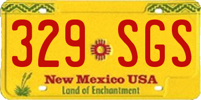 NM license plate 329SGS