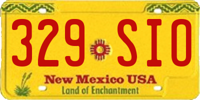 NM license plate 329SIO