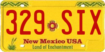 NM license plate 329SIX