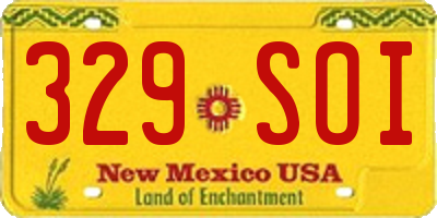 NM license plate 329SOI