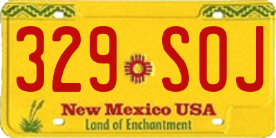 NM license plate 329SOJ