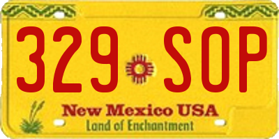 NM license plate 329SOP