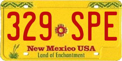 NM license plate 329SPE