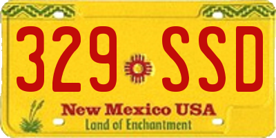 NM license plate 329SSD