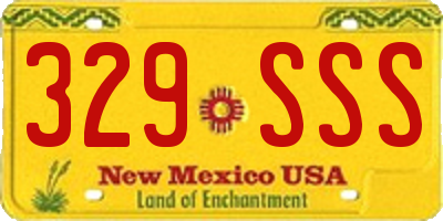 NM license plate 329SSS