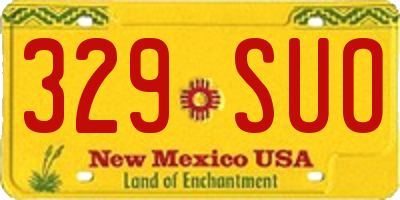 NM license plate 329SUO