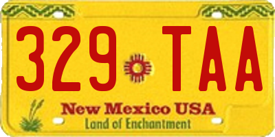 NM license plate 329TAA