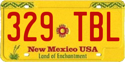 NM license plate 329TBL