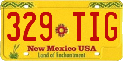 NM license plate 329TIG
