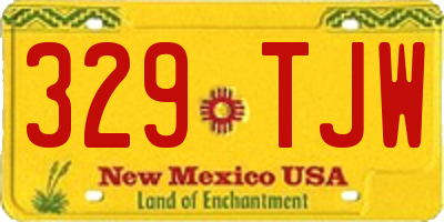 NM license plate 329TJW