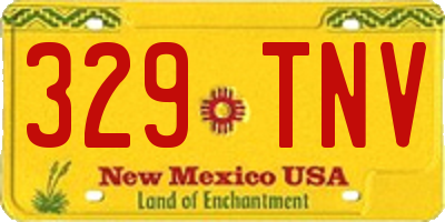 NM license plate 329TNV